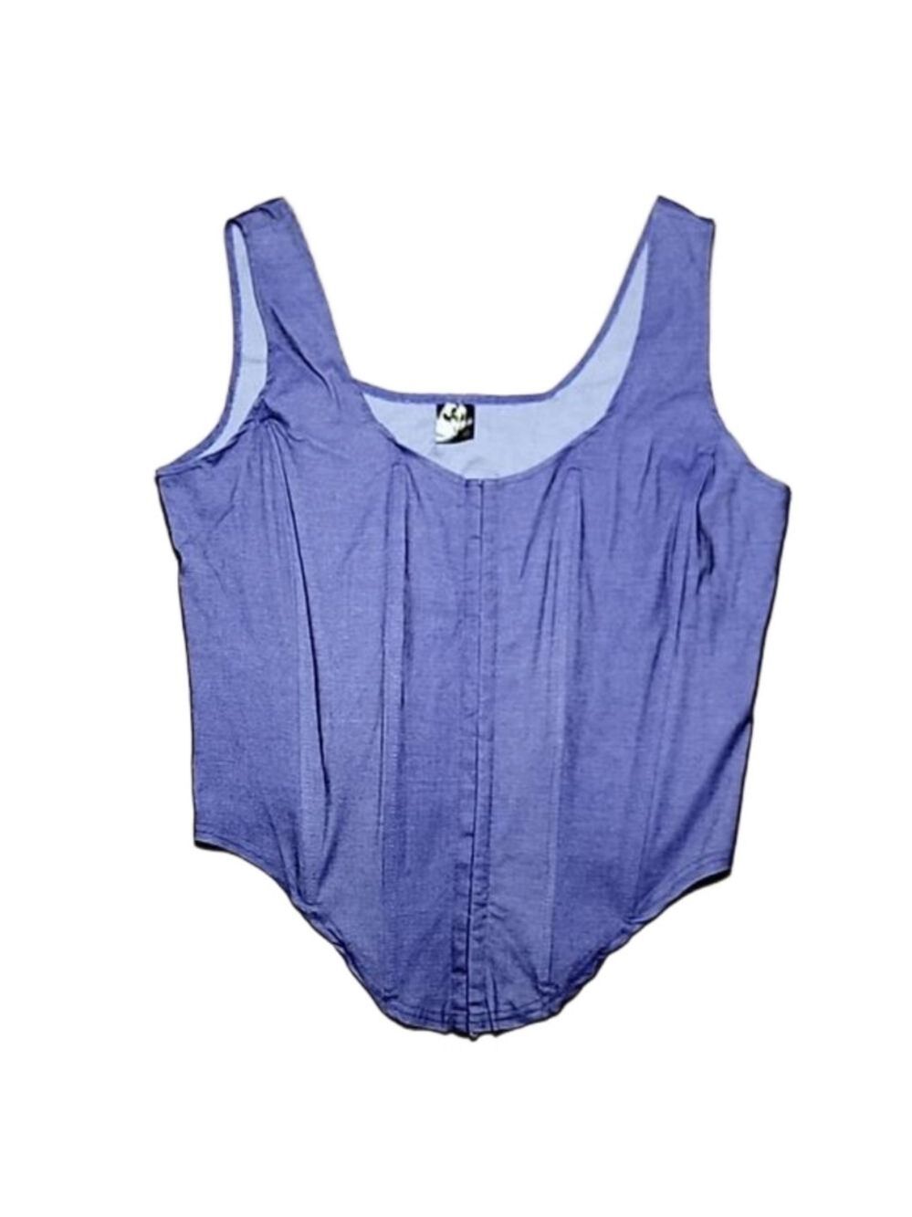 Double Heart Purple Scoop Neck Sleeveless Corset Top Size 2X